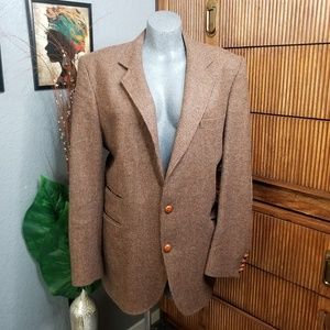 Vintage Wool Blazer Mens Style Medium